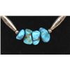 Image 2 : Vintage Navajo Sterling Turquoise Nugget Necklace