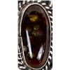 Image 2 : Navajo Old Pawn Sterling Fire Agate Ring, Size 8