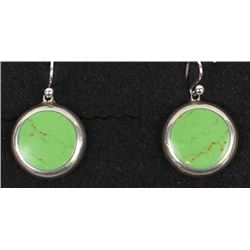 Mexican Sterling Silver & Variscite Earrings
