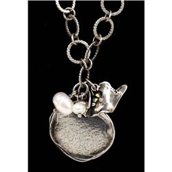 Desert Heart Pewter & Silver Plate Charm Necklace