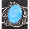 Image 2 : Vintage Navajo Sterling Turquoise Cuff Bracelet