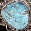 Image 2 : Navajo Old Pawn Sterling Turquoise Ring, Sz 7.25