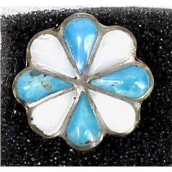 Vintage Zuni Sterling Overlay Ring, Size 5.5