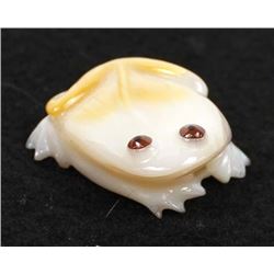 Zuni Mother of Pearl Frog Fetish by Ricky Laahty
