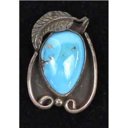 Vintage Navajo Sterling Turquoise Ring, Size 6.25