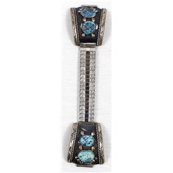 Navajo Sterling Turquoise Men's Watch Band