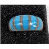 Image 1 : Mexican Sterling Turquoise Ring, Size 8.25