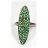 Image 1 : Vintage Navajo Sterling Chip Inlay Turquoise Ring