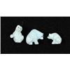 Image 1 : 3 Zuni Miniature Turquoise Bear Fetishes
