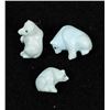 Image 5 : 3 Zuni Miniature Turquoise Bear Fetishes