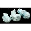Image 9 : 3 Zuni Miniature Turquoise Bear Fetishes