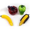 Image 2 : 4 Piece Set of Glass Fruit and Vegetables