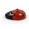 Image 5 : Zuni Coral & Black Marble Ladybug Fetish