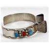 Image 4 : Vintage Navajo Sterling Turquoise Watch Bracelet