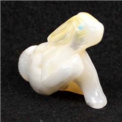 Zuni Mother of Pearl Rabbit Fetish by Halusewa