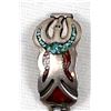 Image 2 : Navajo Sterling Chip Inlay Turquoise Watch Band