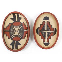 2 Vintage Jemez Pottery Shallow Bowls by Fragua