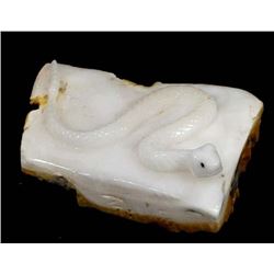 Zuni Carved Mother of Pearl Snake Fetish, A. Lamy
