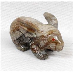 Zuni Picasso Marble Rabbit Fetish by Sly Walela