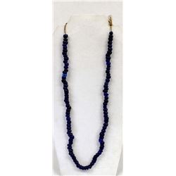 Rare Antique Cobalt Padre Trade Bead Necklace