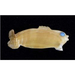 Zuni Carved Red Shell Fish Fetish by Mike Yatsayte