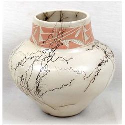 Native American Carved Pottery Jar by Vail Sr.
