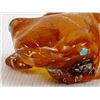Image 2 : Zuni Amber Frog Fetish by Boone