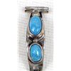 Image 2 : Vintage Navajo Sterling Turquoise Watch Band