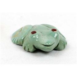 Zuni Turquoise Frog Fetish by G. Quam