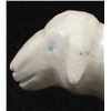 Image 5 : Zuni White Marble Sheep Fetish by B. Bowannie