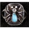 Image 1 : Navajo Sterling Turquoise Spider Ring, Size 8