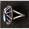 Image 2 : Navajo Sterling Turquoise Spider Ring, Size 8