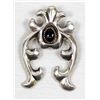 Image 1 : Navajo Sterling Onyx Naja Pin Pendant