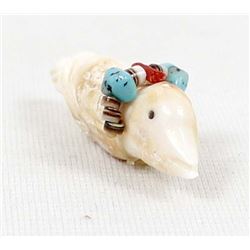 Zuni Fozzilized Ivory Bird Fetish by Annette Tsikewa