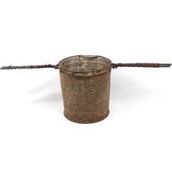 Antique Primitive Tin Can Strainer