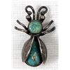 Image 1 : Navajo Sterling Turquoise Bug Pin
