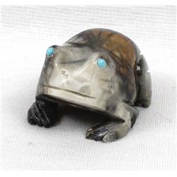 Zuni Picasso Marble Frog Fetish by Karen Hustito