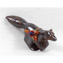 Zuni Boulder Opal Fox Fetish, Jeffery Tsalabutie