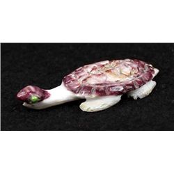 Zuni Carved Purple Shell Turtle Fetish by Quam