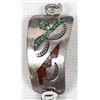 Image 2 : Vintage Navajo Sterling Chip Inlay Watch Band