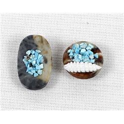 2 Zuni Miniature Picasso Marble Fetishes