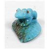 Image 1 : Zuni Turquoise Frog Fetish by Fabian Cheama