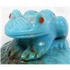 Image 2 : Zuni Turquoise Frog Fetish by Fabian Cheama
