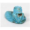 Image 4 : Zuni Turquoise Frog Fetish by Fabian Cheama
