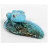 Image 7 : Zuni Turquoise Frog Fetish by Fabian Cheama