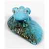 Image 8 : Zuni Turquoise Frog Fetish by Fabian Cheama