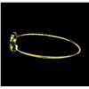 Image 2 : Sapphire and CZ Double Oval Bangle Bracelet - Gold Plated