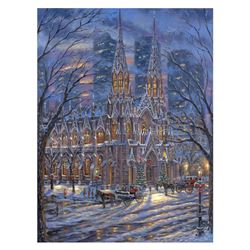 Robert Finale, "St Patricks Cathedral" Hand Signed, Artist Embellished Limited E