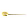 Image 1 : Script Stick Pin - 10KT Yellow Gold and Yellow Gold Plated