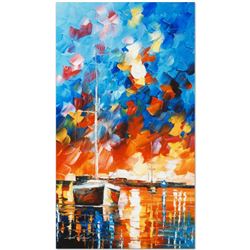 Leonid Afremov (1955-2019) "Night Comes" Limited Edition Giclee on Canvas, Numbe